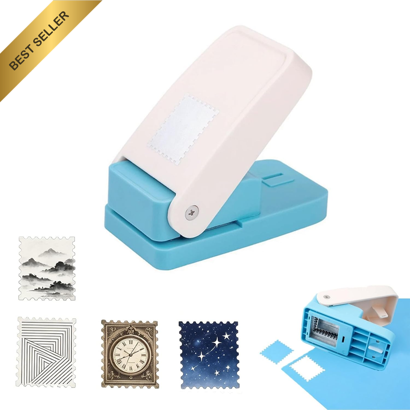 Scalloped Rectangle Postage Stamp Punch for Scrapbooking Card Making