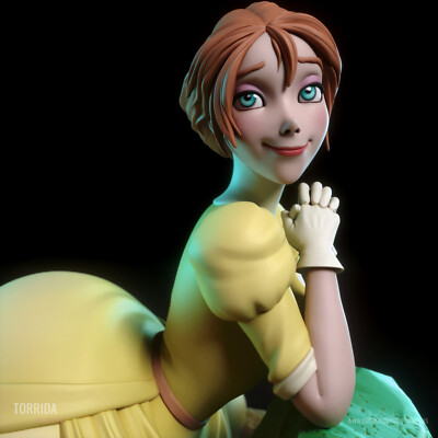 Jane Porter Fan Art - Torrida  Sexy Pinup Unpainted Collectible Mini Figure