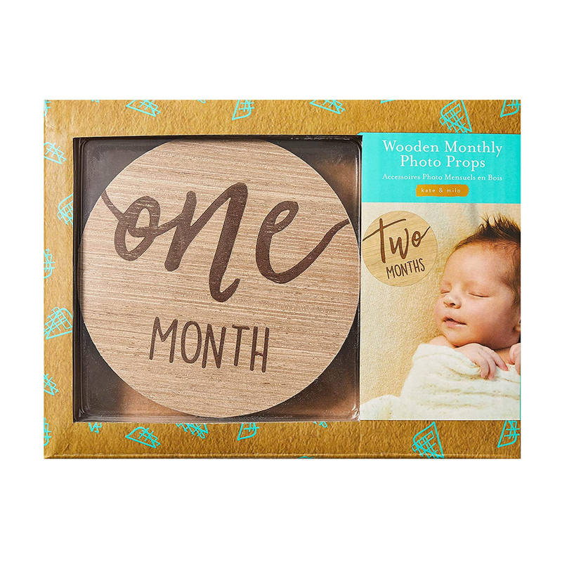 Baby Monthly Milestone Marker Discs, Reversible Photo Props, Baby Growth and Pre