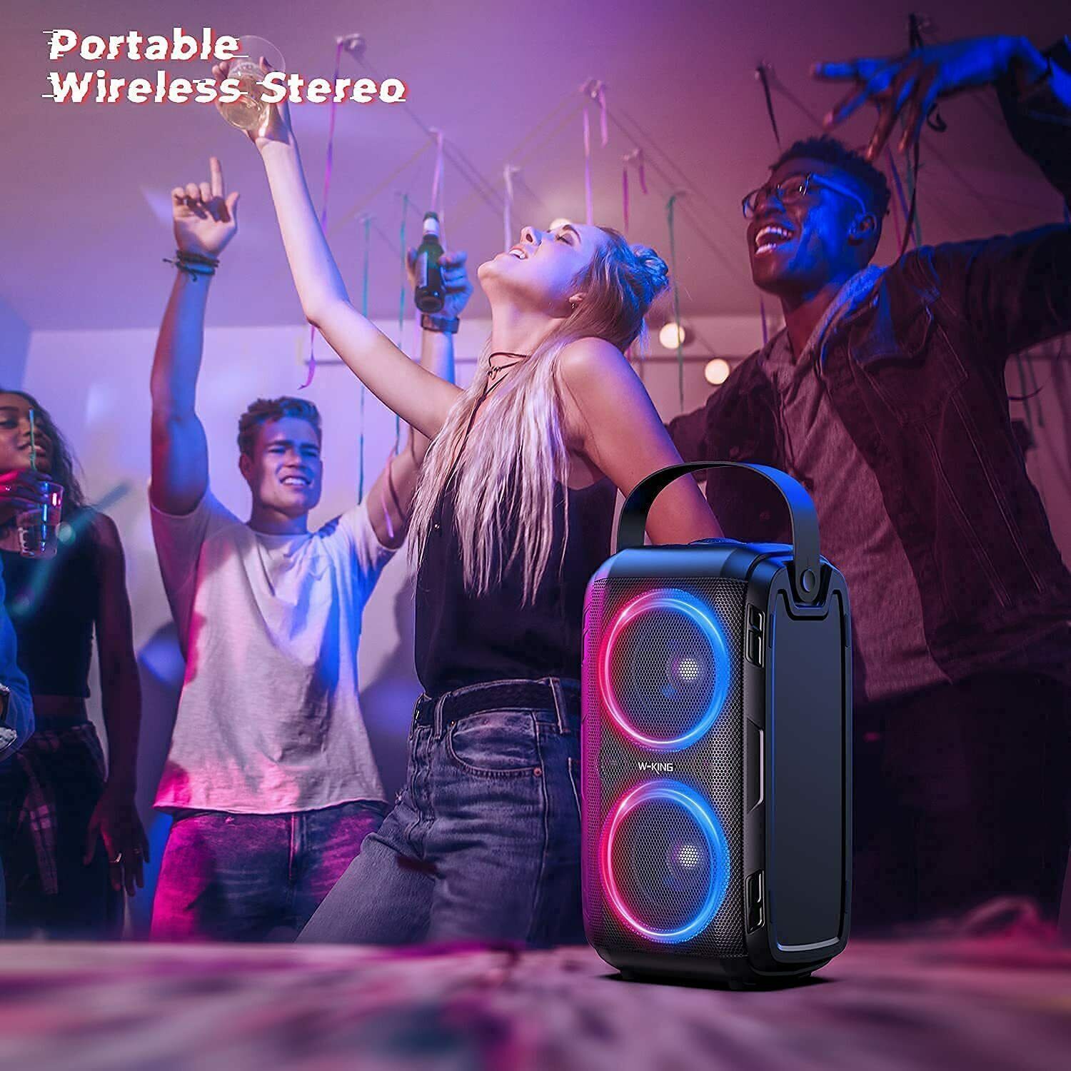 NEW MODEL W-KING Bluetooth Portable Speakers wireless party outdoor indoor 