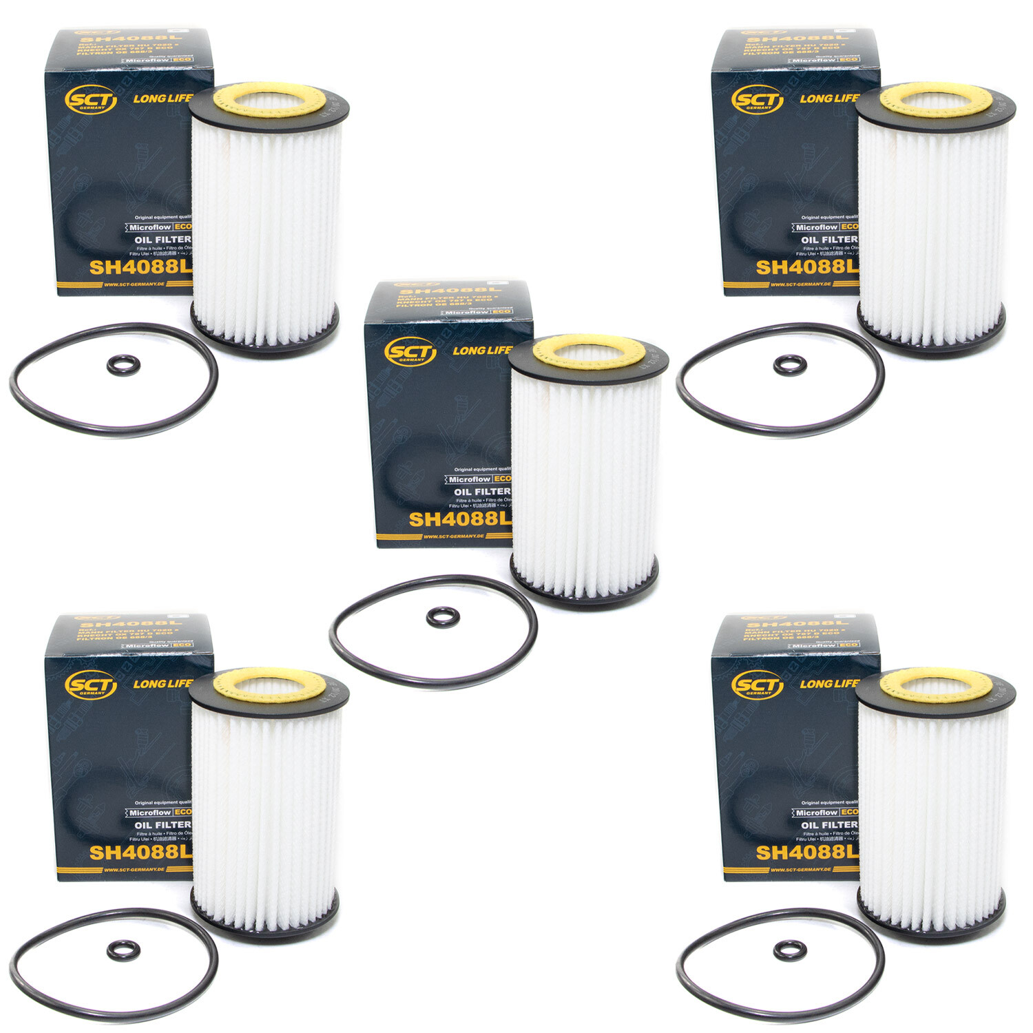 Ölfilter Filter 5 X SH4088L für Audi A3 A4 A6 Seat Skoda Yeti VW Golf T6 Tiguan