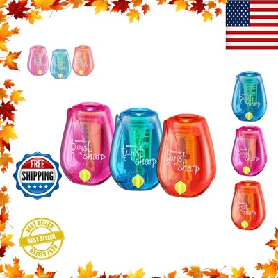 Smart and Elegant Pencil Sharpener with Attached Shavings Dispenser - Assorted