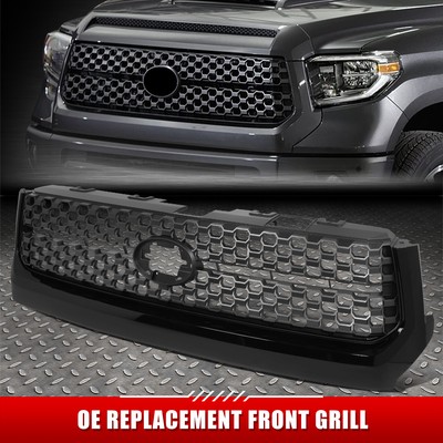[Ячеистая сетка] Для 18-21 Toyota Tundra Передняя решетка радиатора с прорезью для значка