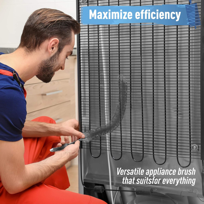 30 Inch Heavy-Duty Flexible Clothes Dryer Vent Cleaner & Refrigerator Coil Brush