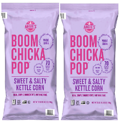 2 X Angie s Boom Chicka Pop Sweet and Salty Kettle Corn Popcorn 25 oz So Good