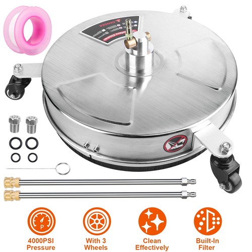 15in High Pressure Washer Flat Surface Cleaner Stainless Power Washer 4000PSI