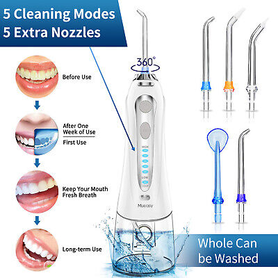 Cordless Water Flosser Dental Oral Irrigator Travel Teeth Cleaner Floss...