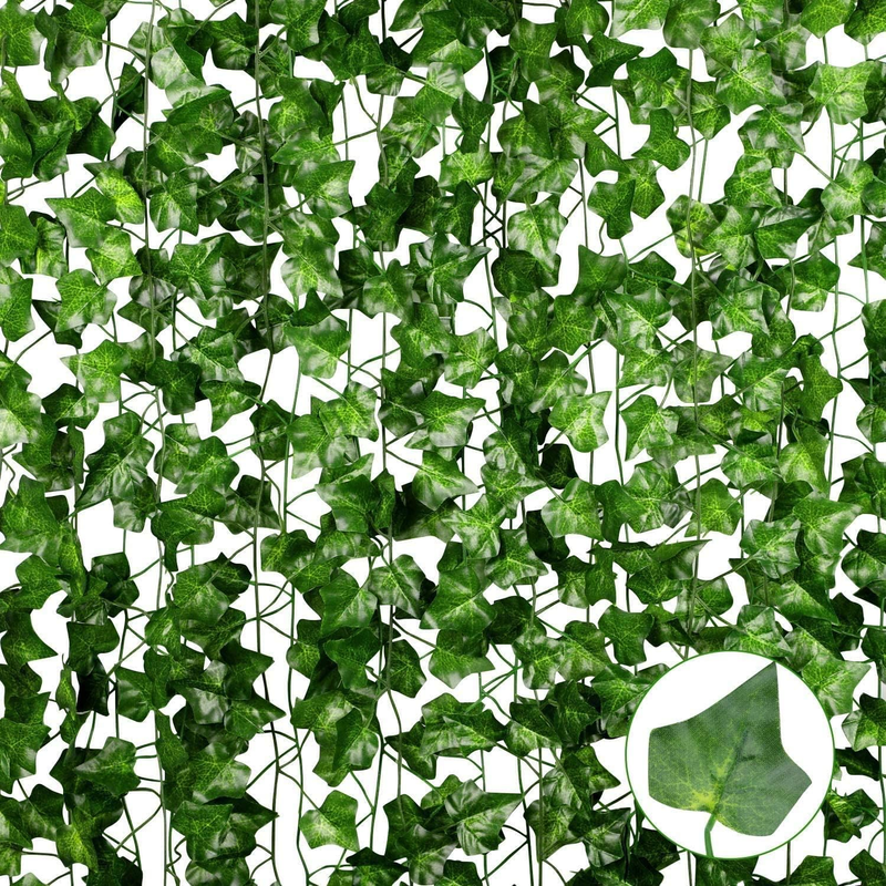 15 Pack 112Ft Artificial Ivy Garland Fake Vines Leaves Hanging Vines Plant Green