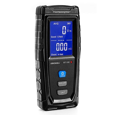 ERICKHILL EMF Meter Rechargeable Digital Electromagnetic Field Radiation Detect