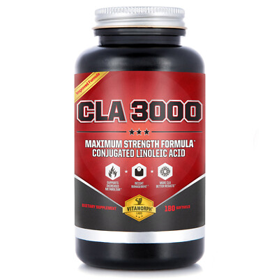 CLA 3000 Max Potency CLA Safflower Oil Weight Supplement 180 Count - Vitamorph