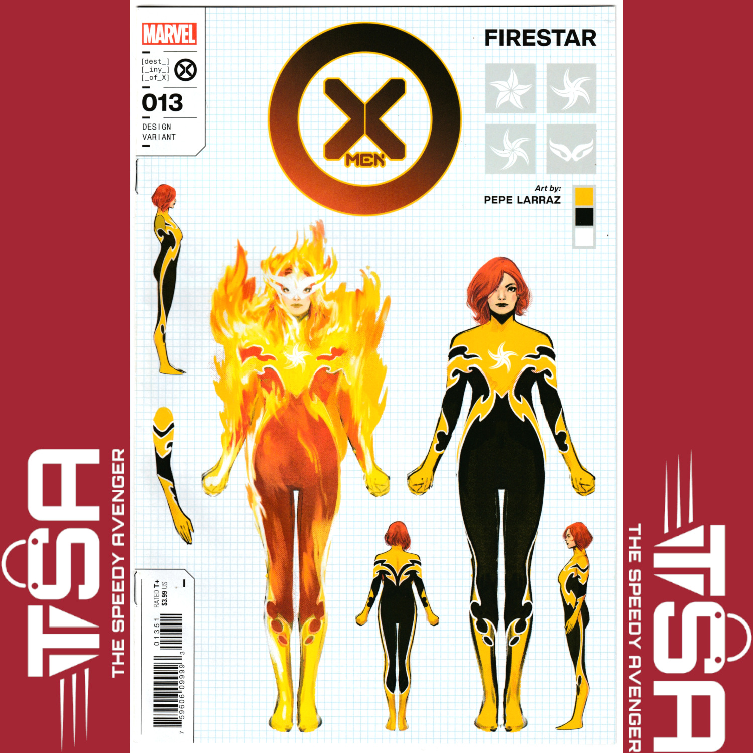 X-MEN #13 (Vol 5) 2022 Pepe Larraz 1:10 Design Incentive Ratio Variant Marvel
