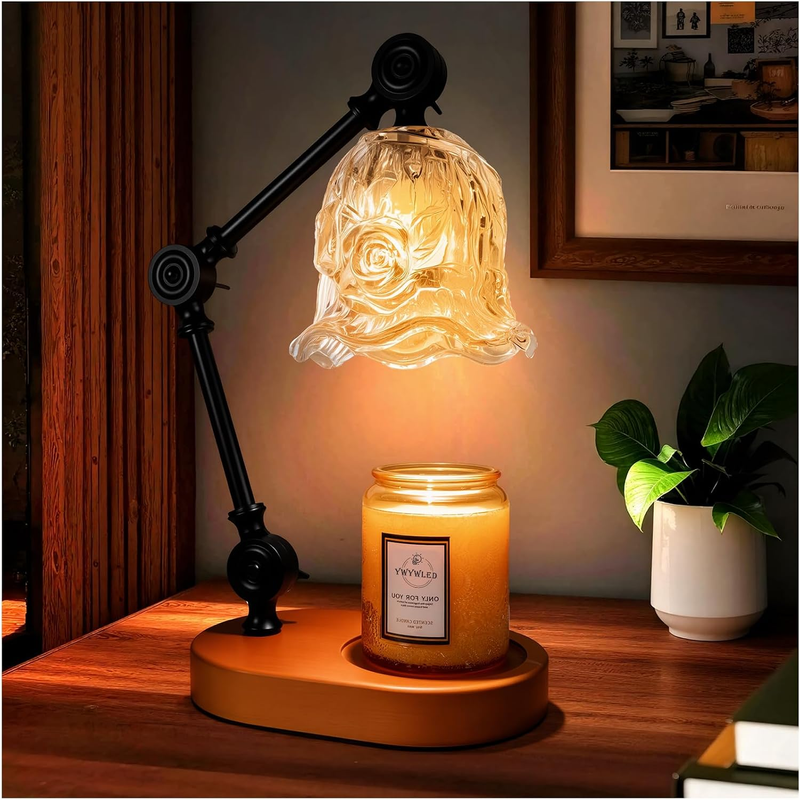 Candle Warmer Lamp, Dimmable Wax Melting Warmer with Adjustable Height, Bedroom