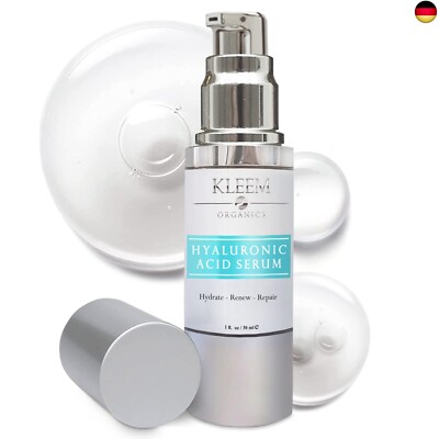 Kleem Organics Hyaluron Serum Hochdosiert - 2.5% Hyaluronsäure Serum Gesicht 