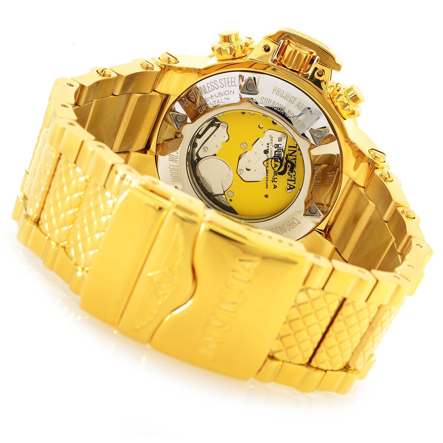 Pre-owned Invicta Mens  90142 Subaqua High Polished Swiss Chronograph Abalone Watch