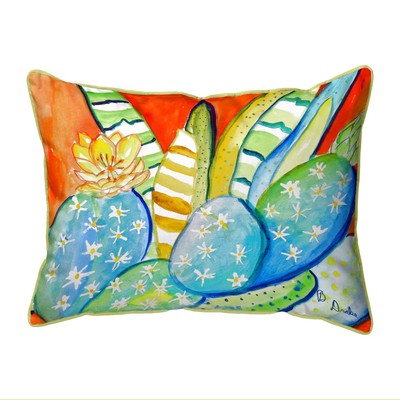 Betsy Drake Cactus III Large Indoor Outdoor Pillow 16x20