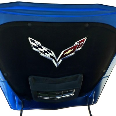 C7 Corvette Underhood Emblem Crossed Flags Logo : 2014-2019