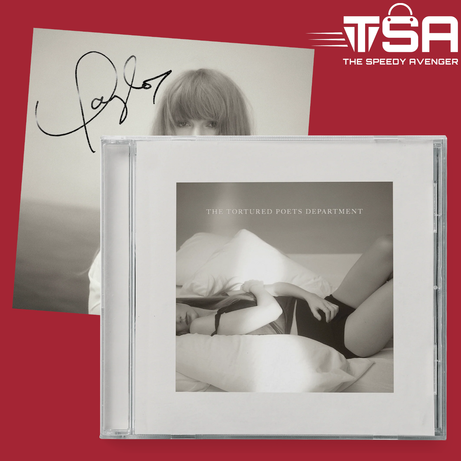 Taylor Swift - Tortured Poets Department CD + HAND SIGNED PHOTO + Manuscript