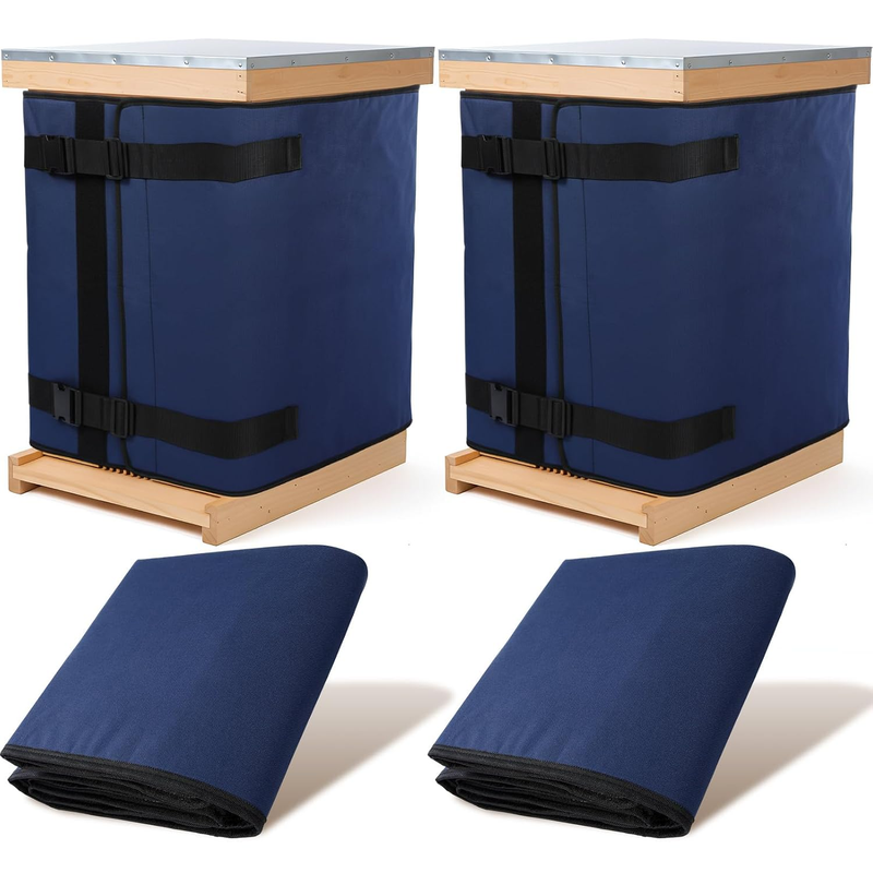 2 Pcs 24 X76'' Winter Bee Hive Wrap for 8 and 10 Frame Hives