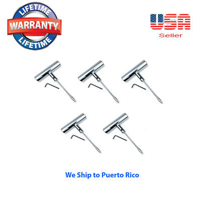 Lot 5 Pc Tire Plug Installation Split Needle Tire Repair T Handle Insertion Tool