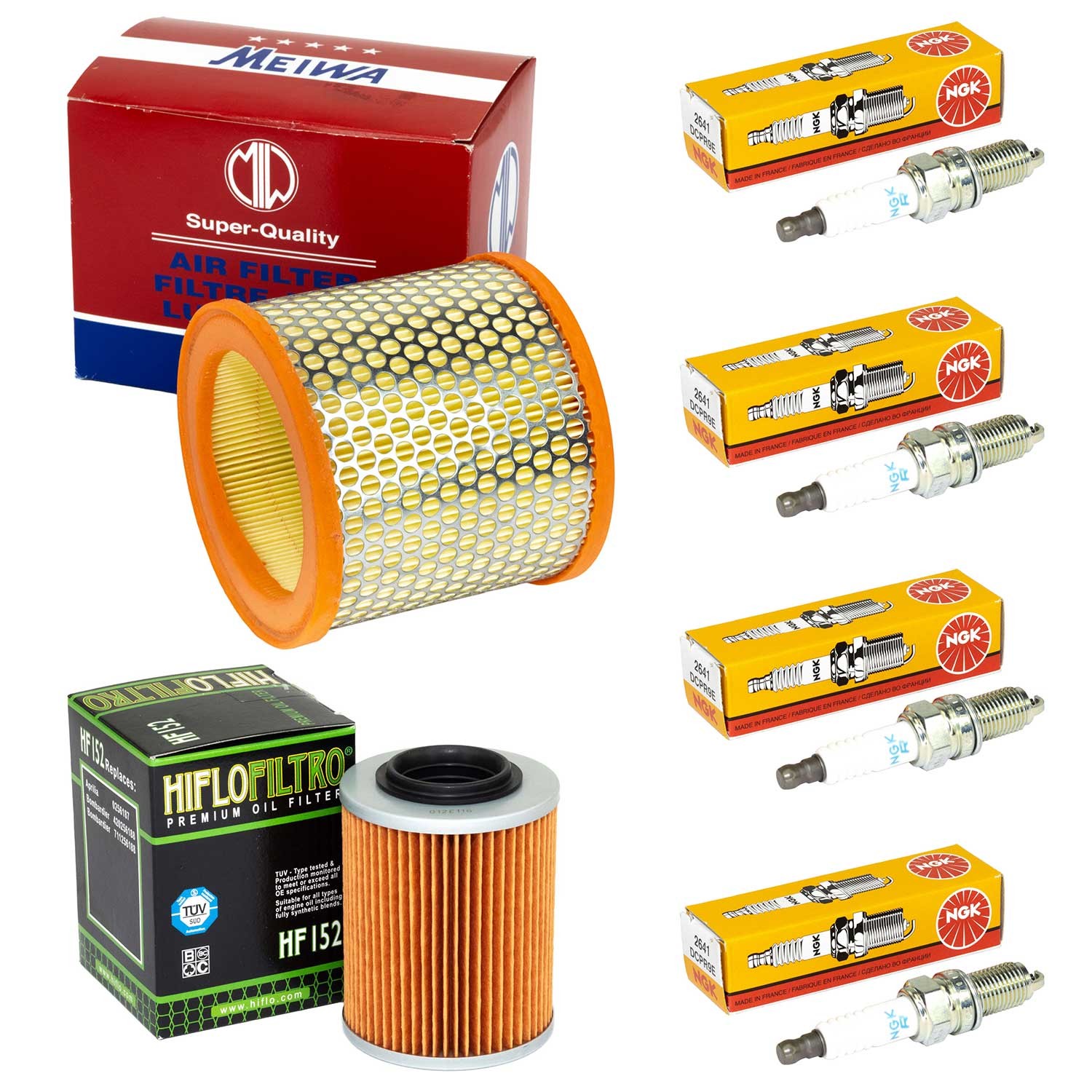 Set Zündkerzen Ölfilter Luftfilter Wartung für Aprilia RSV 1000 Mille 1998-2000