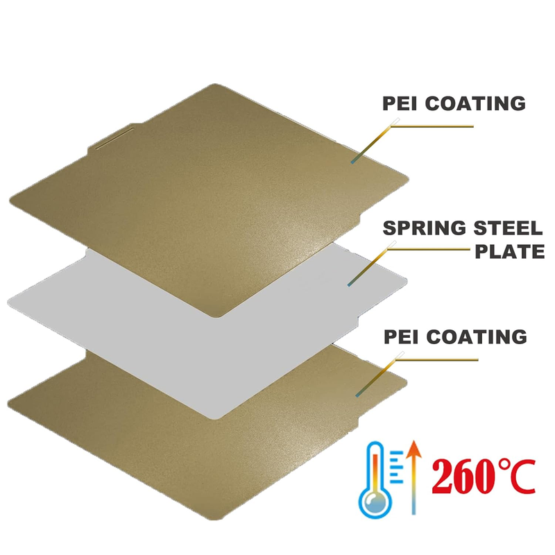3D Printer PEI Build Plate 257X257Mm Double Sided Textured PEI Sheet for Bambu L