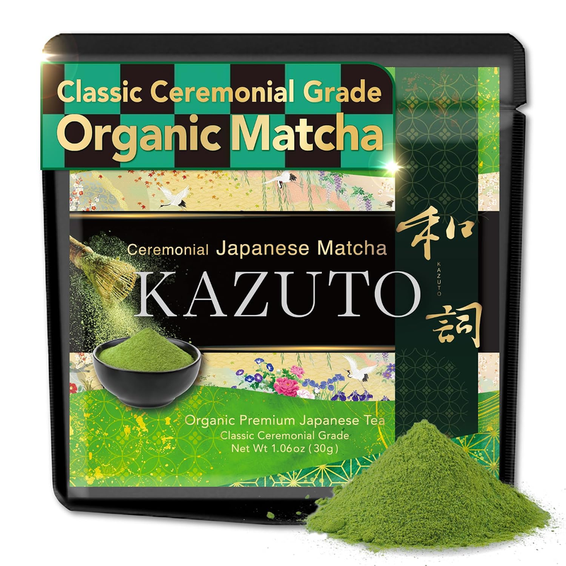 Kazuto Classic Ceremonial Grade Matcha Green Tea Powder (1.06Oz, Classic)