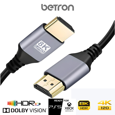 8K HDMI Cable 2.1 Durable Wire Lead 120 FPS 4K 60HZ VRR Dynamic HDR eARC 48Gbps
