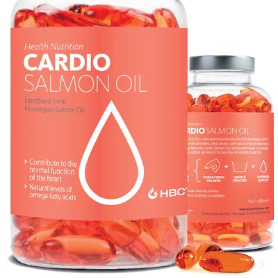 Cardio Triple Strength Omega 3 Fish Oil - 1000mg, Norwegian Salmon Oil with EPA,
