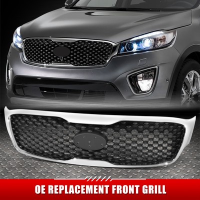 Для 16-18 Sportage L/LX в стиле OE Хромированная решетка радиатора с матово-черной сетчатой вставкой