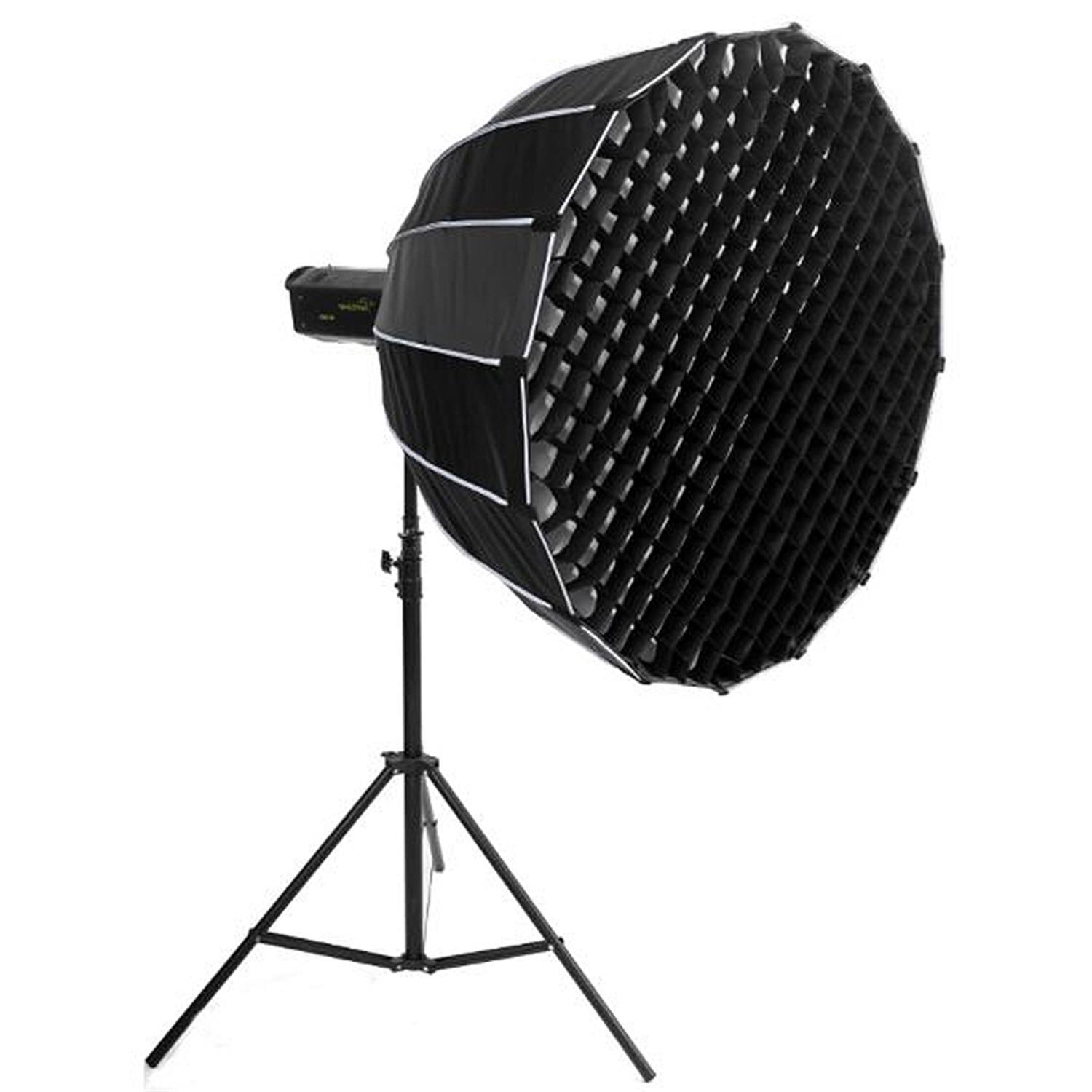NICEFOTO Softbox Parabola Profondo | 90cm | Griglia a nido d'ape | Bowens S