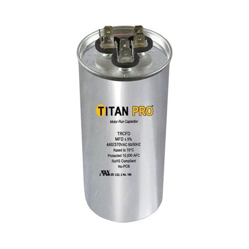 Capacitor 40+7.5MFD 440V for Titan Packard TRCFD4075 HVAC Fan Motor