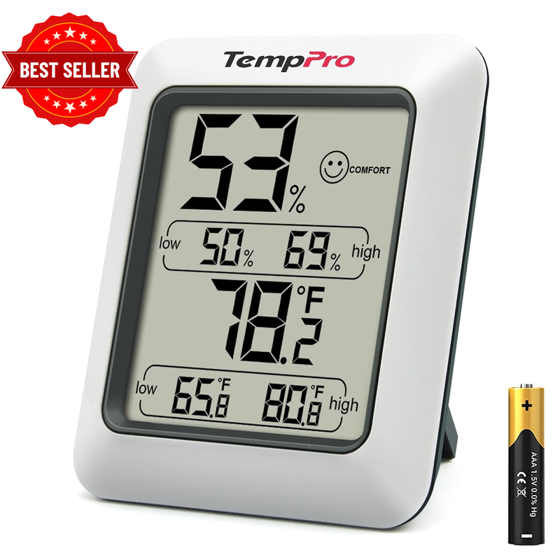 TP50 Digital Hygrometer Indoor Thermometer with Max/Min Records
