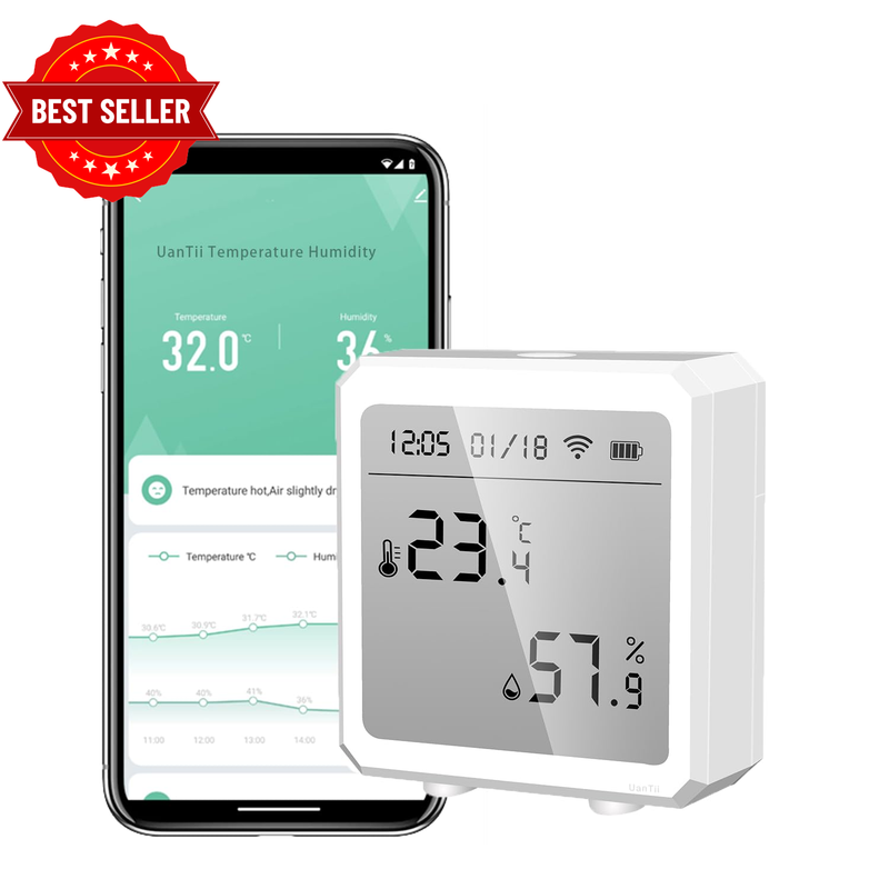 Wifi Temperature Humidity Sensor Tuya Smart Indoor Thermometer Hygrometer Detect