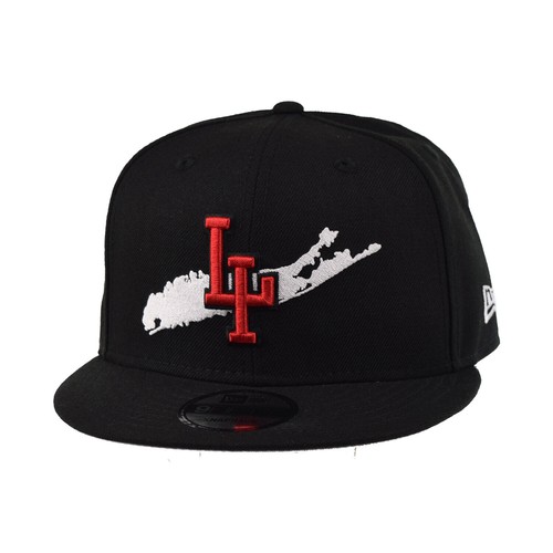 Мужская кепка Snapback New Era Long Island New York Oceanside 9Fifty черно-белая