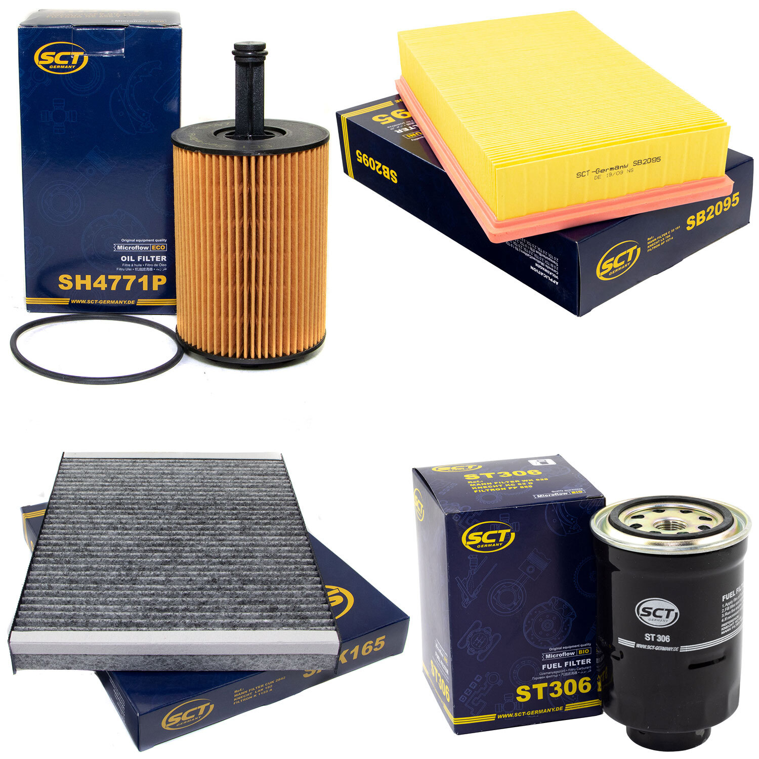 Filter Set SCT Kraftstoff- ÖL- Luft- Innenraum- für VW Transporter V 2.5 TDI 