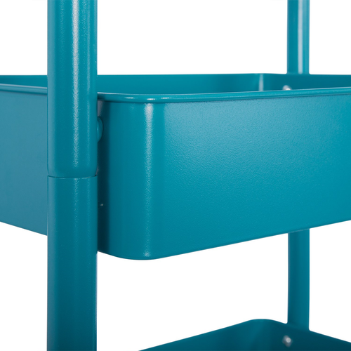 DESIGNA Metal Rolling Storage Cart 3 Tiers Utility Mobile Organization Cart with