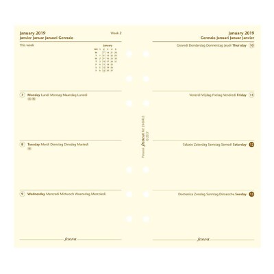 Filofax 2022 Malden Personal Organizer Leather Ochre Paper Size 6.75 x 3.75 NEW