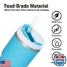 Replacement Straw Compatible with Stanley 14 oz 20 oz Cup Tumbler, 6 Pack Reusable Straw with Cleaning Brush, Plastic, Clear