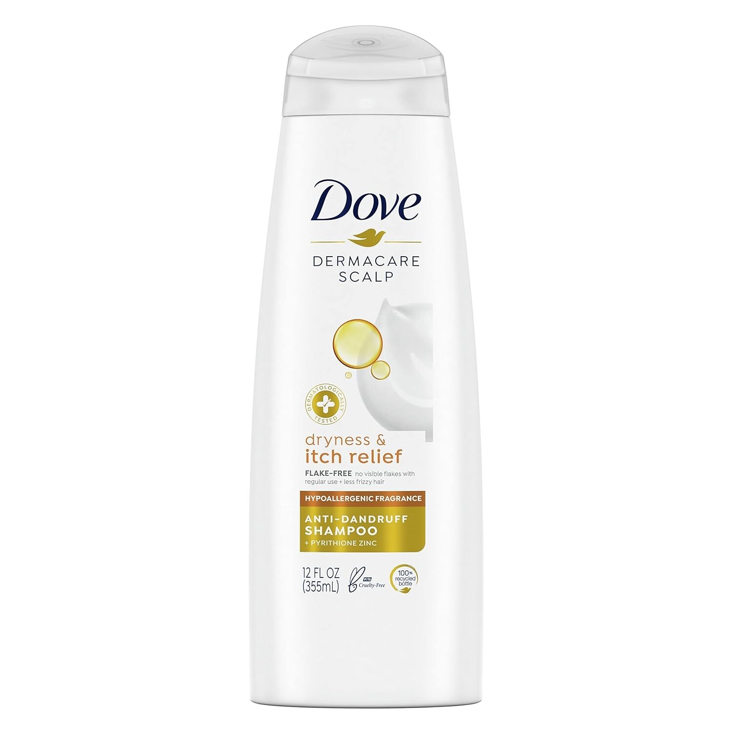 Dove DermaCare Anti Dandruff Shampoo for Dry, Itchy Scalp Dryness and Itch Relie