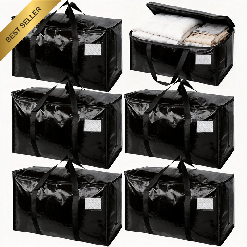 Heavy Duty Moving Bags,100L Extra Large Storage Bags with Strong Zipper & Comfor