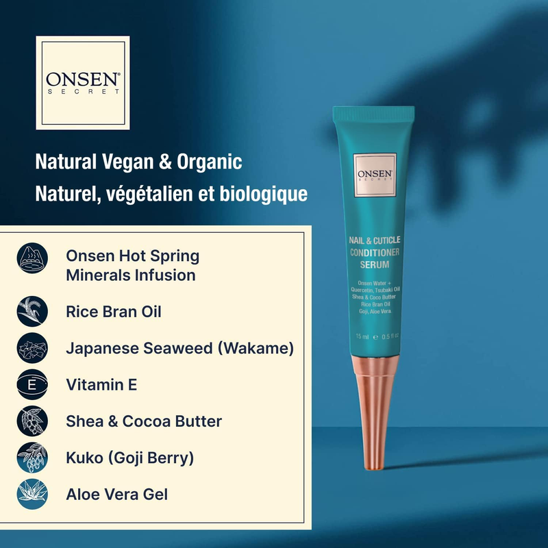 Onsen Cuticle Cream, Cuticle Oil in Deep Action - Japanese Natural Minerals Nail