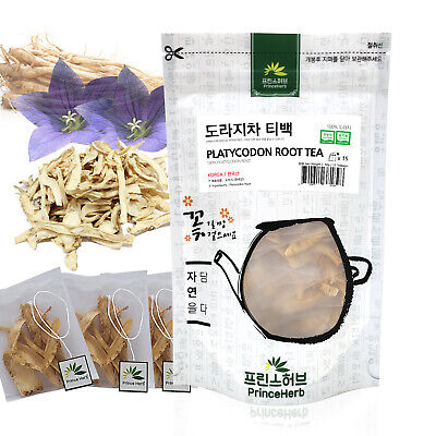 Medicinal Korean Herb Tea, Natural Platycodon Root Tea 도라지 차 티백 50g / 15teabags