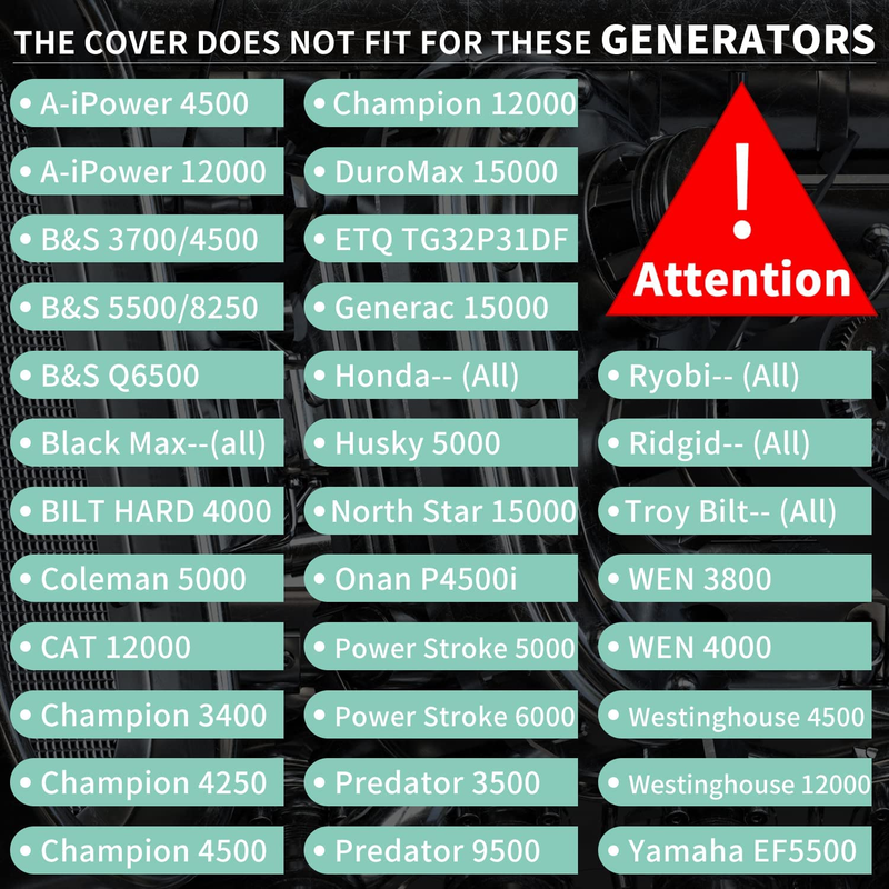 IGAN Generator Covers While Running, 100% Waterproof Generator Tent, Ultra Heavy