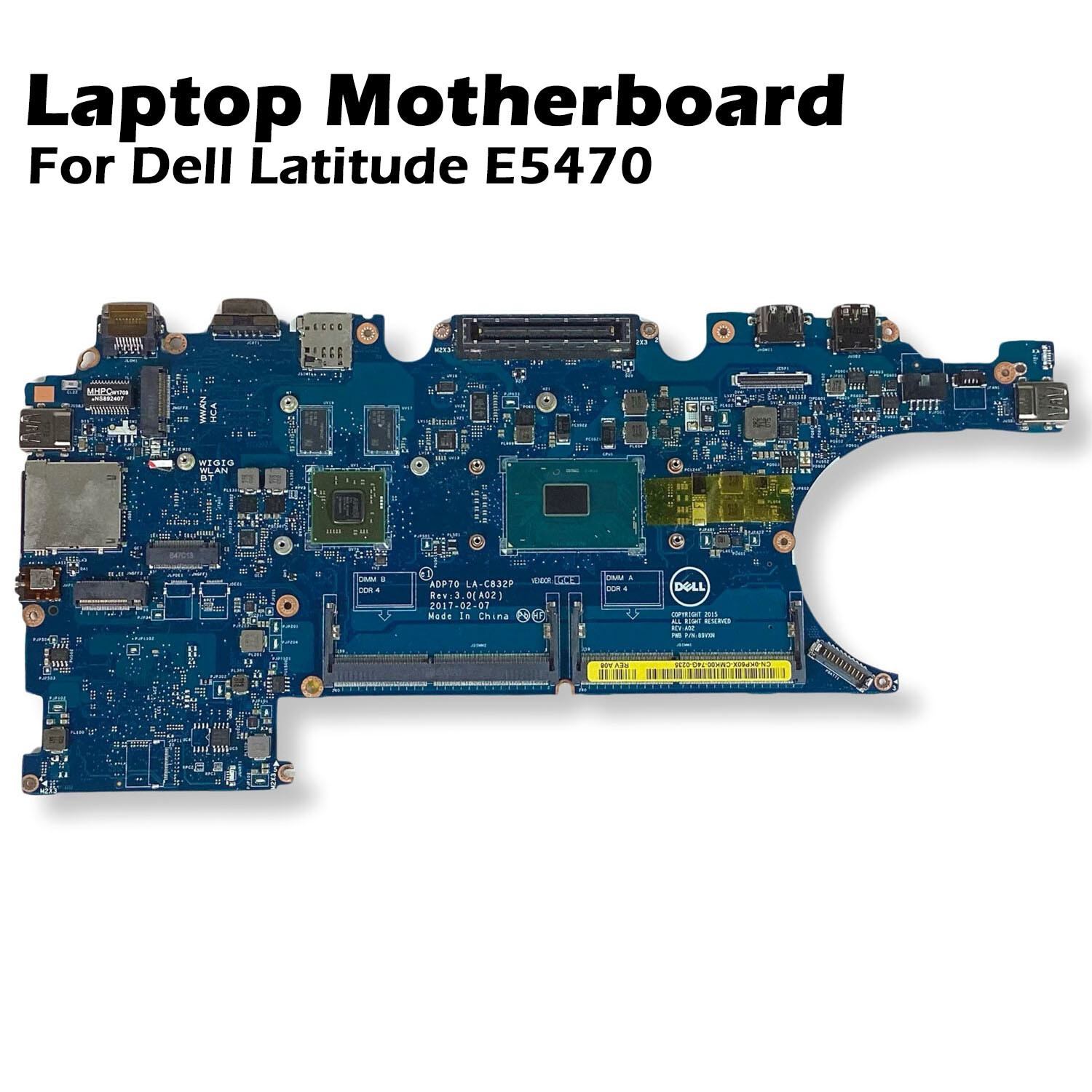 Dell Latitude E5470 Motherboard i5-6440U 2.6GHz Discrete AMD