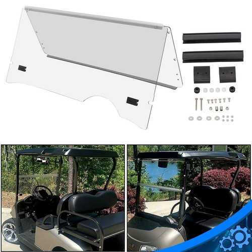 Прозрачное ветровое стекло Гольф-кара, складывающееся в стиле лобового стекла для EZGO RXV 2008-UP