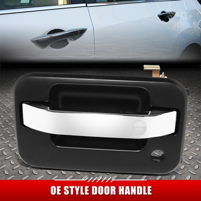 ДЛЯ 04-14 F150 LOBO MARK LT РУЧКА ТЯГИ ПЕРЕДНЕЙ ЛЕВОЙ ДВЕРИ С ЧЕРНОЙ/ХРОМИРОВАННОЙ ГРУНТОВКОЙ