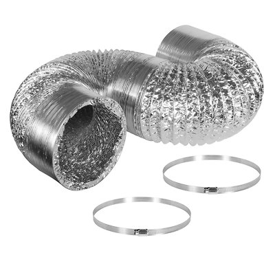 iPower 14'' 25 Feet Non-Insulated Flex Air Aluminum Dryer Vent Hose HVAC Ducting