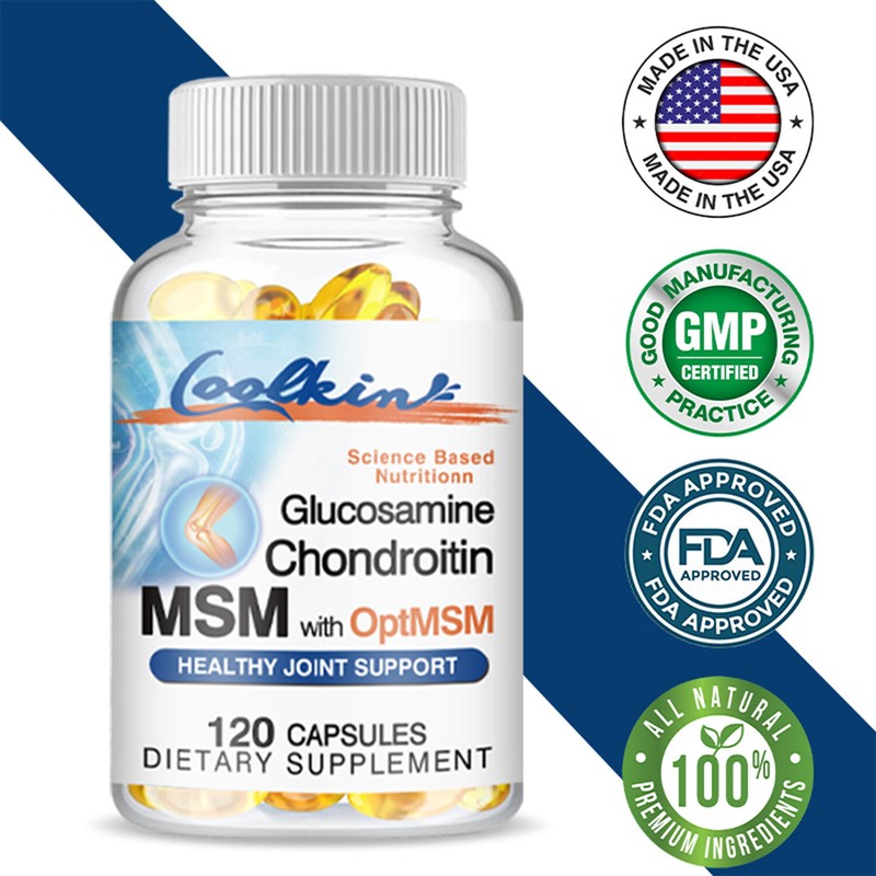 Glucosamine Chondroitin MSM 4000mg - Bone Health, Joint Support Supplements