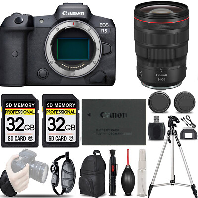 Canon EOS R5 Mirrorless Camera +24-70mm f/2.8 L IS USM Lens -LOADED KIT