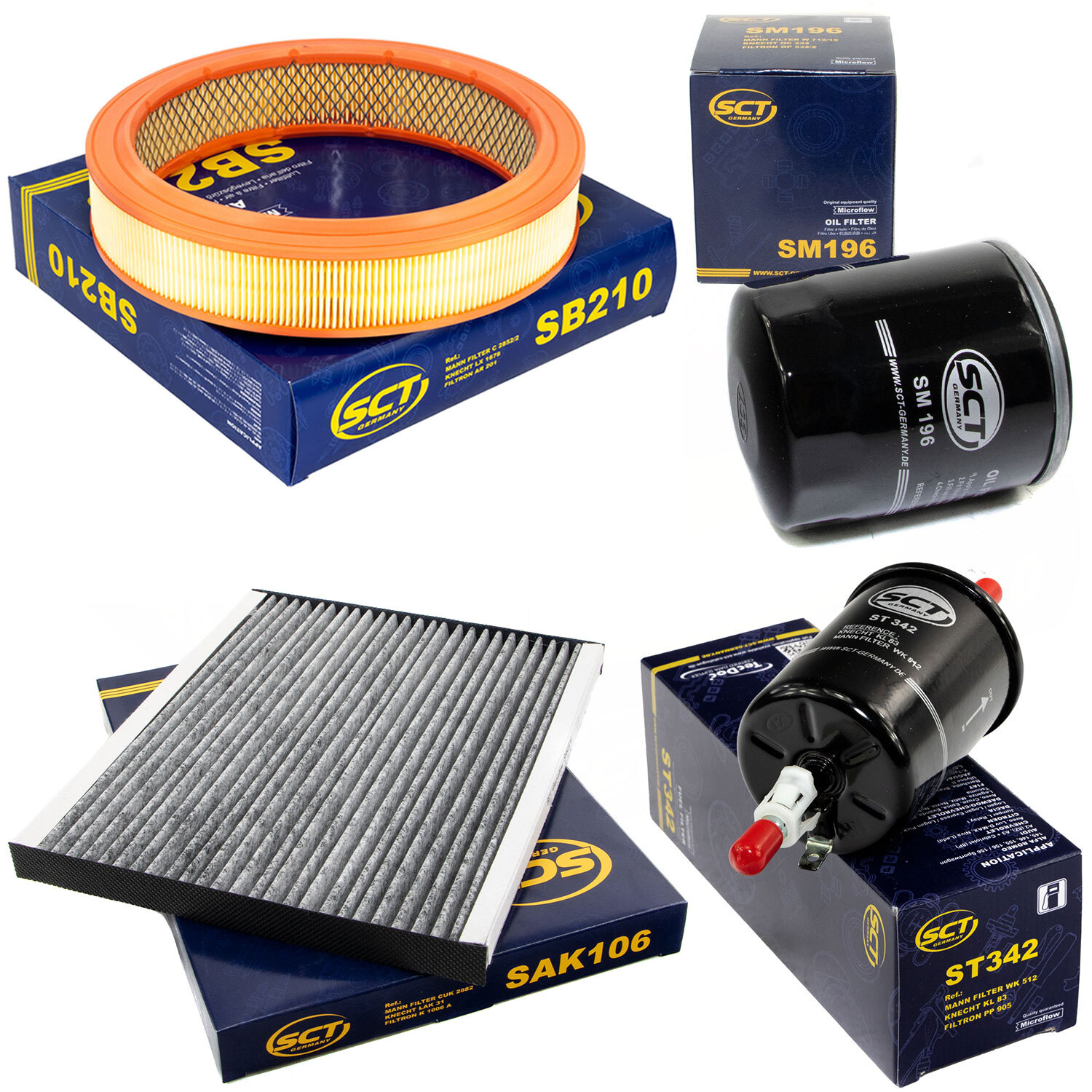 Filter Set SCT Kraftstoff- ÖL- Luft- Innenraum- für Seat Arosa VW Lupo 1.0 50 PS
